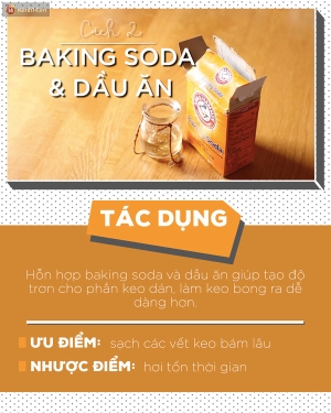 2. Baking soda và dầu ăn