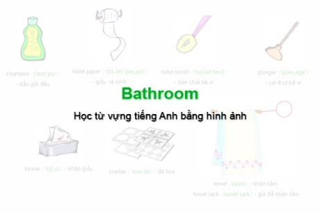 Học từ vựng tiếng Anh bằng hình ảnh: Bathroom